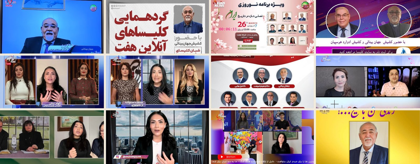 Jahan, Nasrin og Elham på persiske kristne TV-kanaler